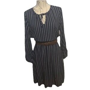 Old Navy Striped Midi Dress Women’s Small -NWT- Western Fall Style Boots & Belt